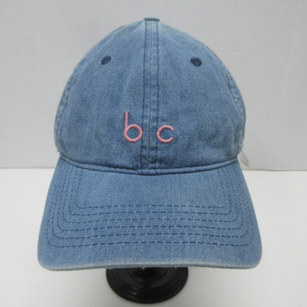 Barney Cools BC Logo Dad Hat Cap Strap Back Mens One Size‎ Blue Chambray Cotton